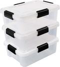 IRIS airtight opbergbox - 10l - stapelbaar - luchtdicht - kunststof - transparant - set van 3