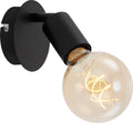 Briloner pearl - wall lamp - ceiling spotlight - retro vintage - rotating spotlight - E27 fitting - metal - black - ⌀10cm