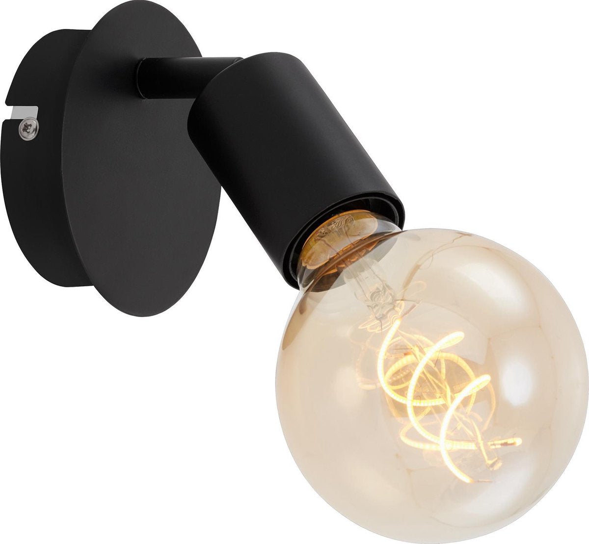 Briloner pearl - wall lamp - ceiling spotlight - retro vintage - rotating spotlight - E27 fitting - metal - black - ⌀10cm