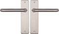 STARX deurklink zilver - rvs look â€“ deurbeslag â€“ deurkruk met schild â€“ blind - deurklink coupe - 43 x 180 mm â€“ ã˜ 18 mm
