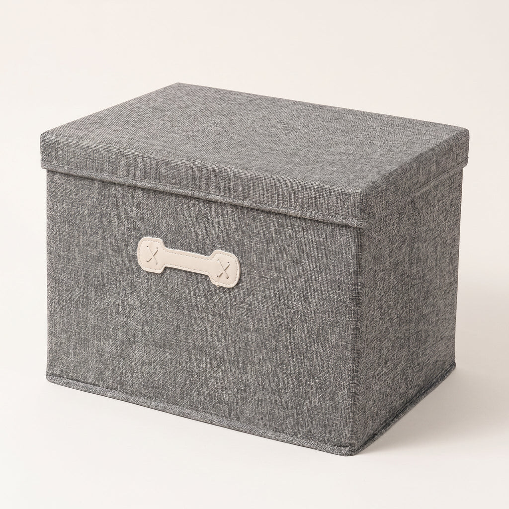 SOGA (40x30x25cm) Grey 30L Fabric Storage Box Organizer