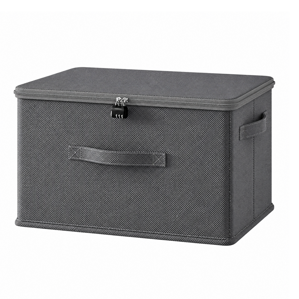 SOGA (60x40x30cm) Grey Fabric Storage Box Home Organizer