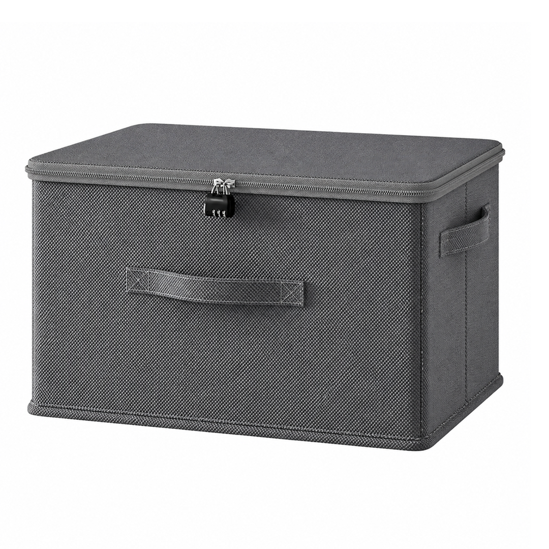 SOGA (60x40x30cm) Grey Fabric Storage Box Home Organizer