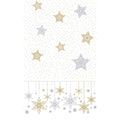 Duni tablecloth snowstars white 138x220cm