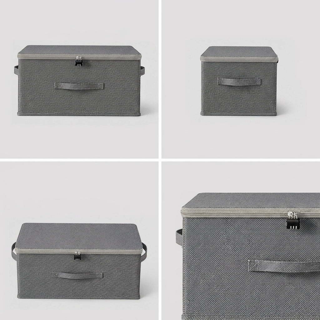SOGA (45x35x25cm) Grey Fabric Storage Box Home Organizer