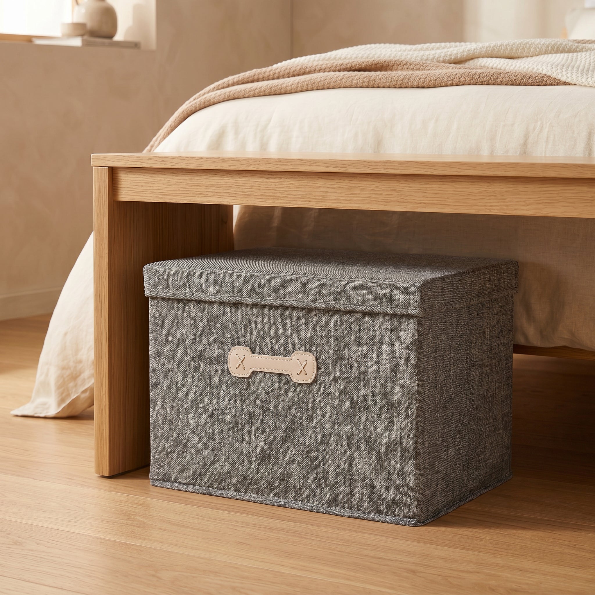 SOGA (35x28x18cm) Grey 18L Fabric Storage Box Organizer