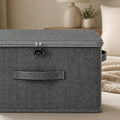 SOGA (60x40x30cm) Grey Fabric Storage Box Home Organizer