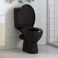 Vidaxl toilet seat soft-close with quick-release design black