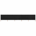 Vidaxl wind screen 5 panels 600x80 cm fabric black