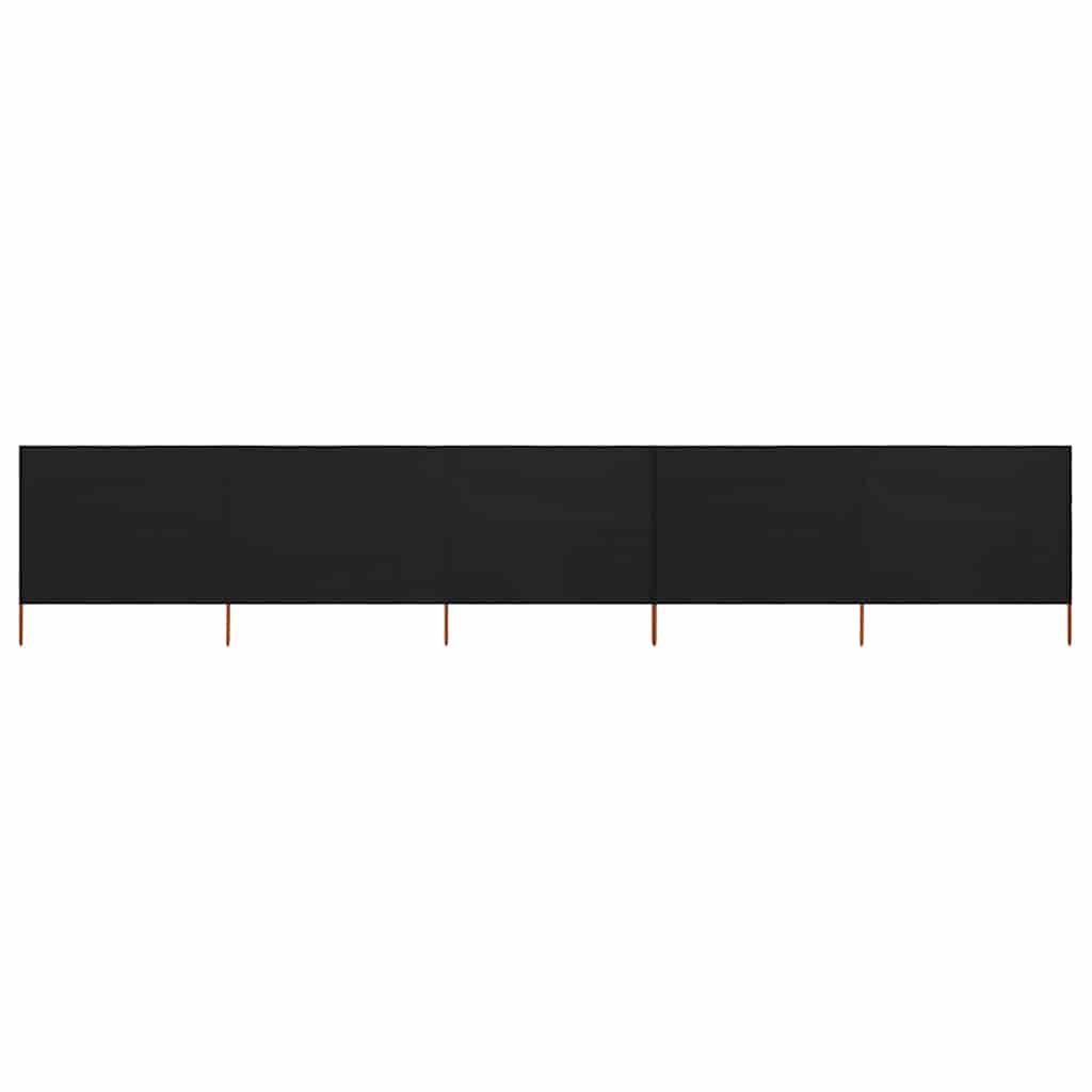 Vidaxl wind screen 5 panels 600x80 cm fabric black