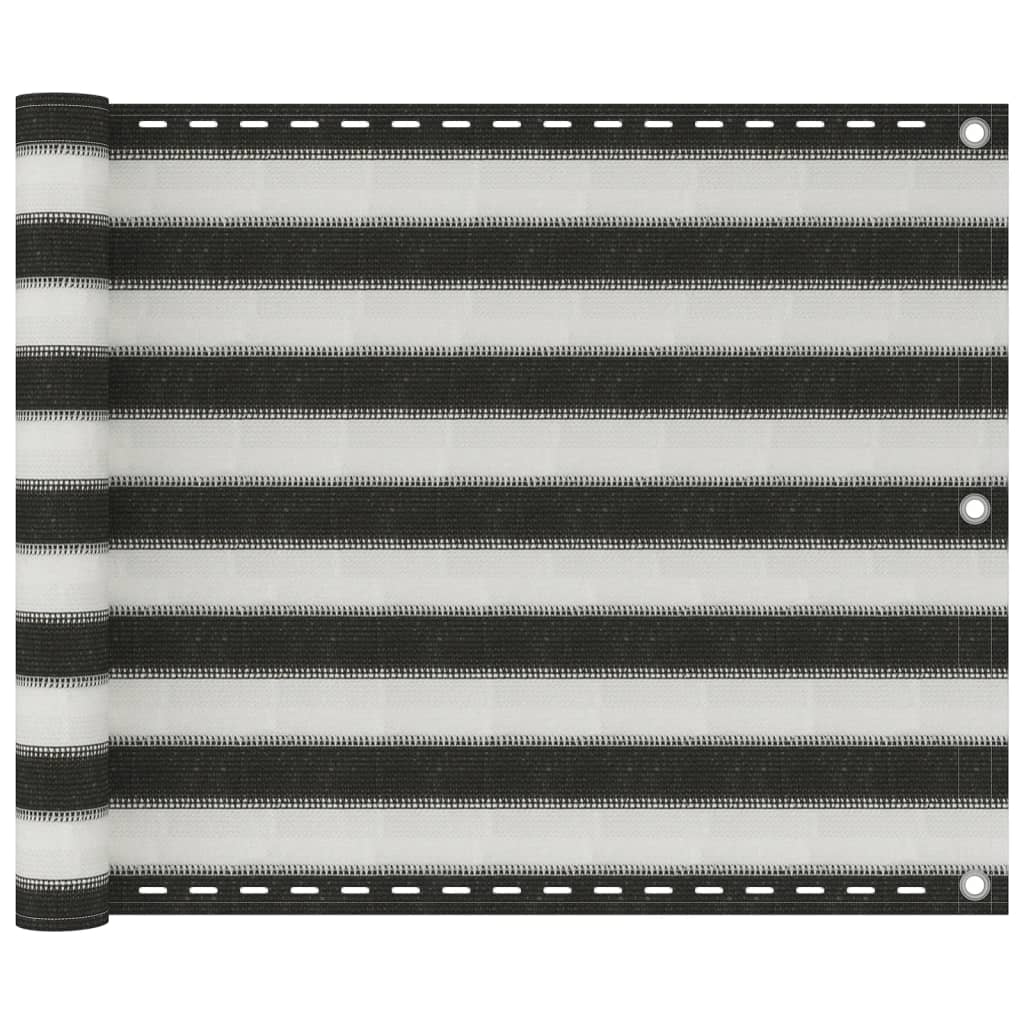 Vidaxl balcony screen 75x300 cm HDPE anthracite and white