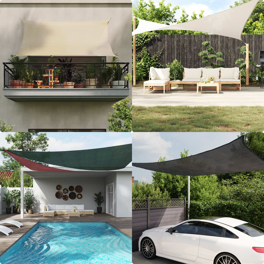 Vidaxl sun sail 160 g m² 4x5x5 m HDPE black