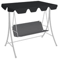 Vidaxl Replacement Canopy for Swing Bench 188 168x145 110 cm Black