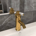 Vidaxl washbasin tap 130x180 mm gold-colored