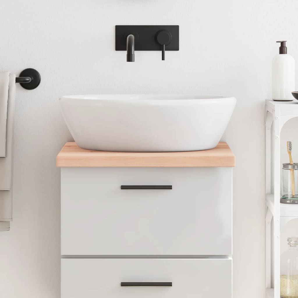 Vidaxl washbasin top 40x50x(2-4) cm untreated solid wood