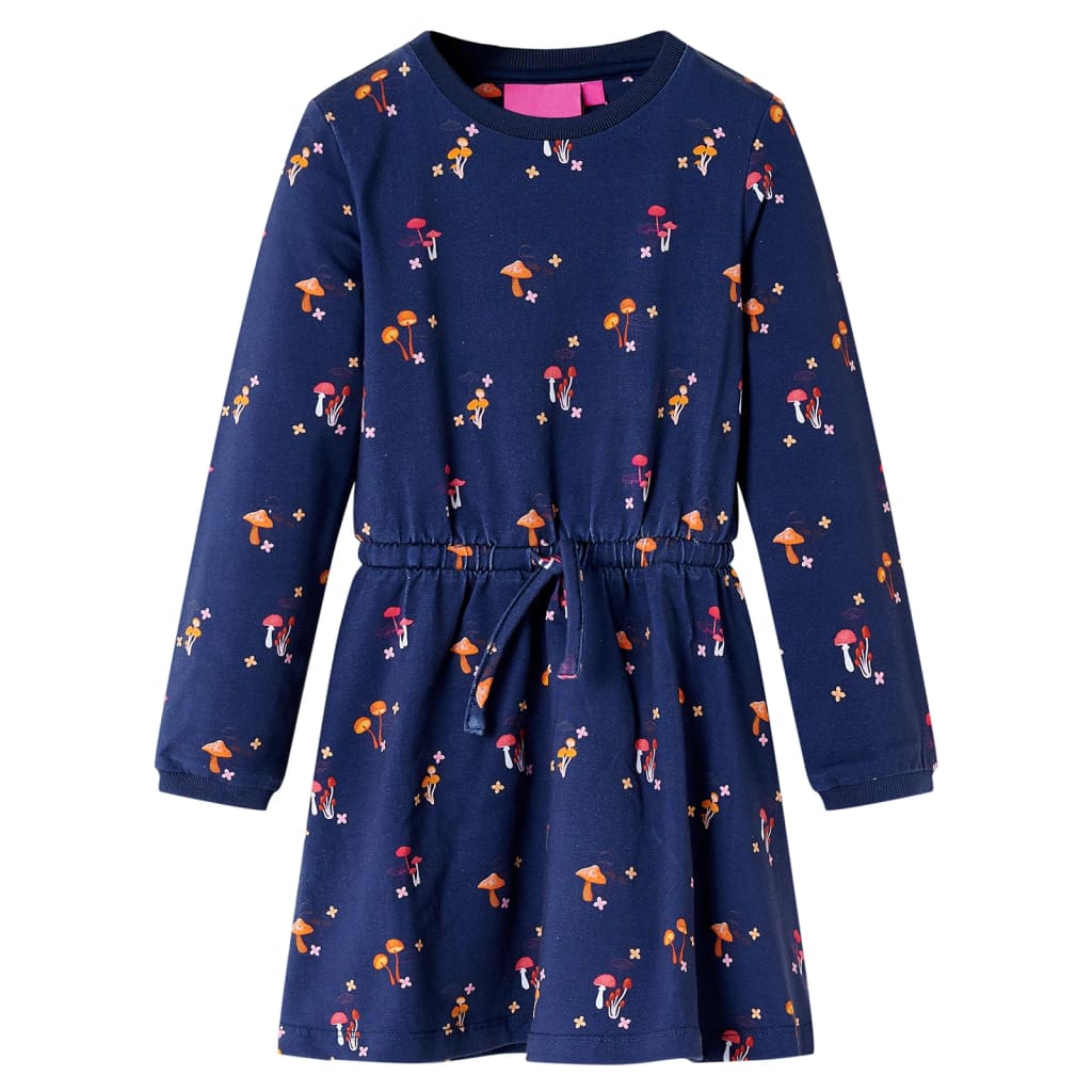 Vidaxl girls' dress 116 navy blue