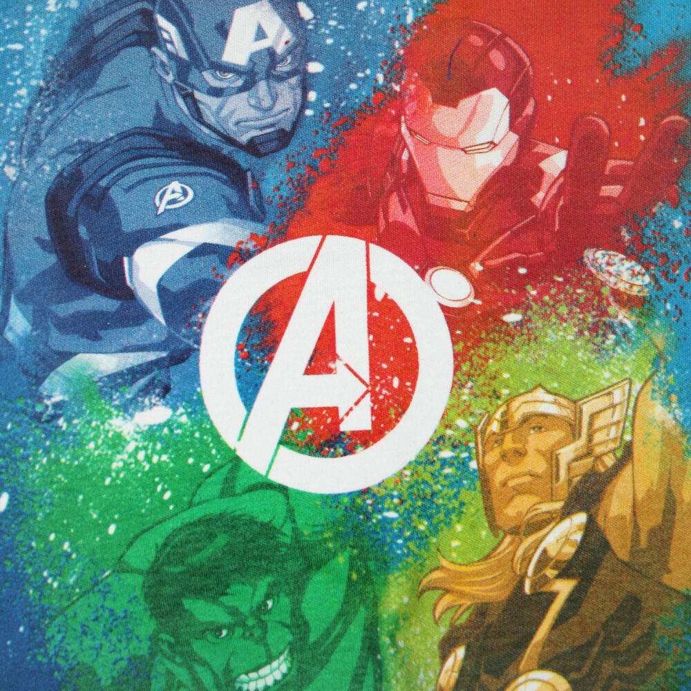Kids winter cotton pajamas - Avengers - medium blue - 122