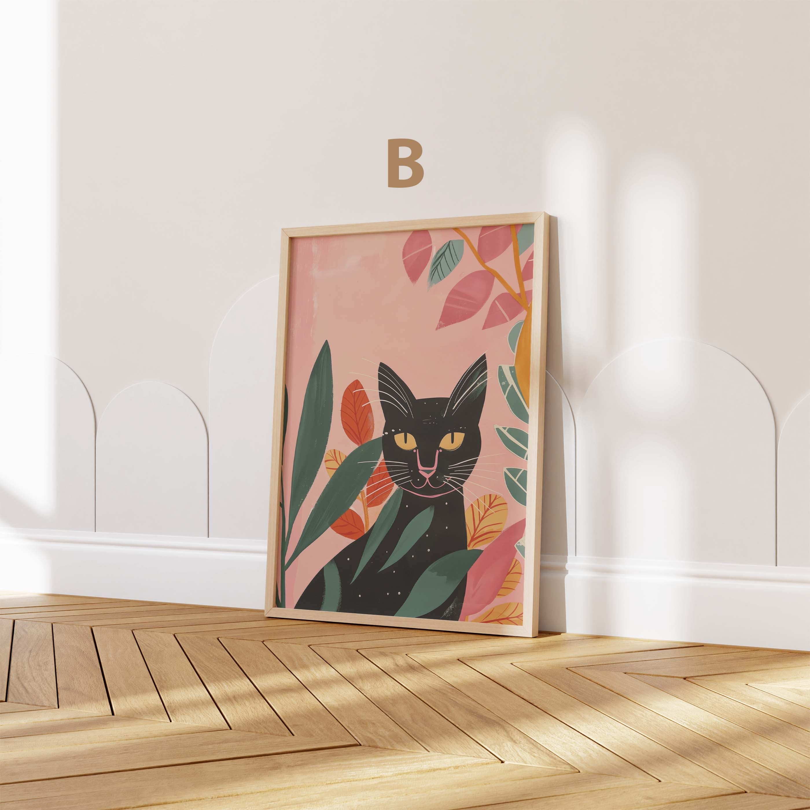 Mädchen Kinderzimmer Poster · Geschenkidee · Märchenhafte Illustration mit Einhorn und Katzen · Kinderzimmer Deko · Dekoprint ohne Rahmen