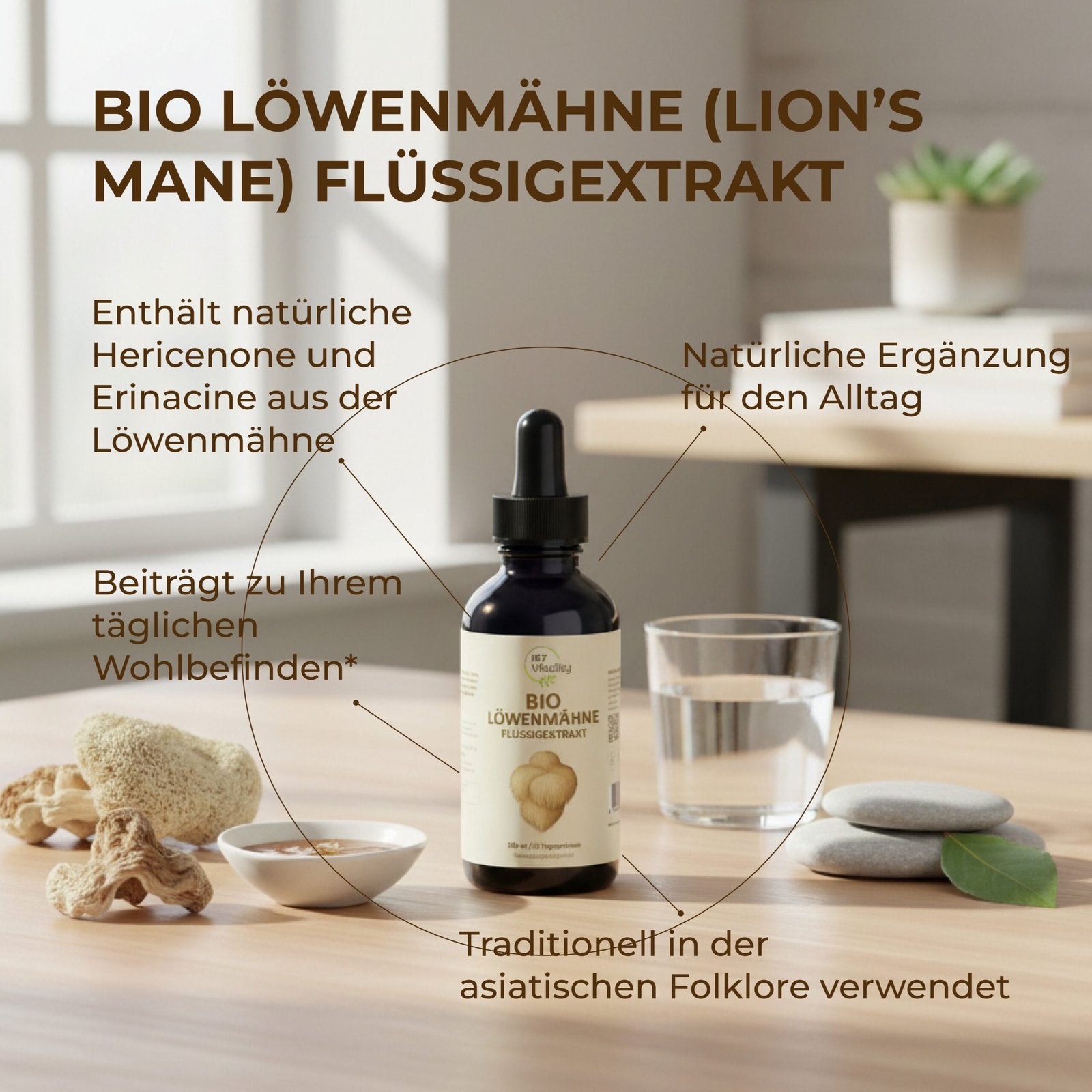 Bio Löwenmähne Flüssigextrakt - Lion's Mane