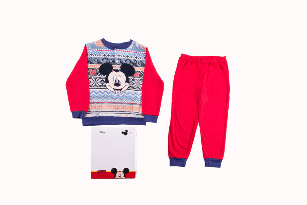 Thick cotton children's pajamas - Mickey Mouse - red - 98