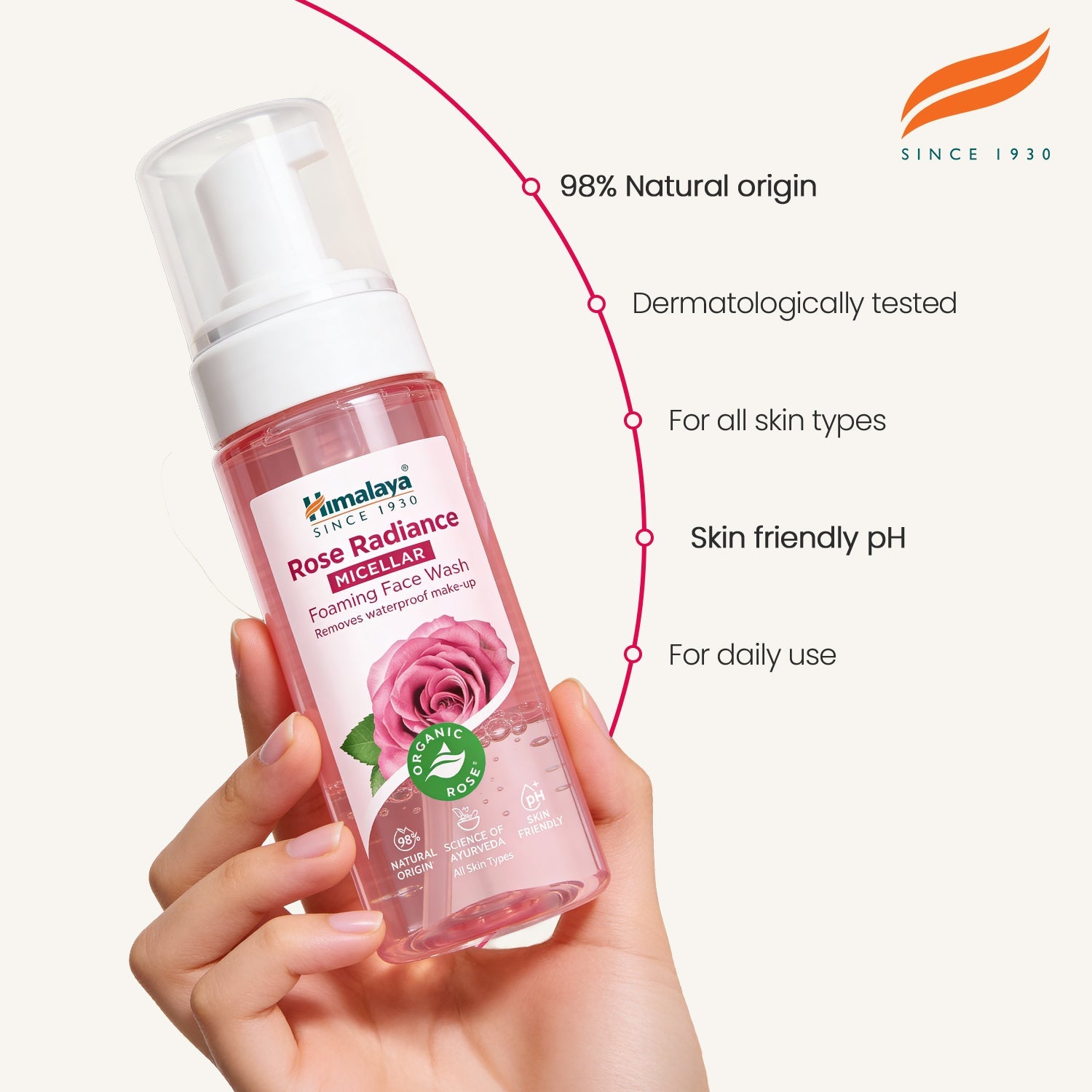 Himalaya Rose Radiance Micellar Foaming Face Wash - 150ml