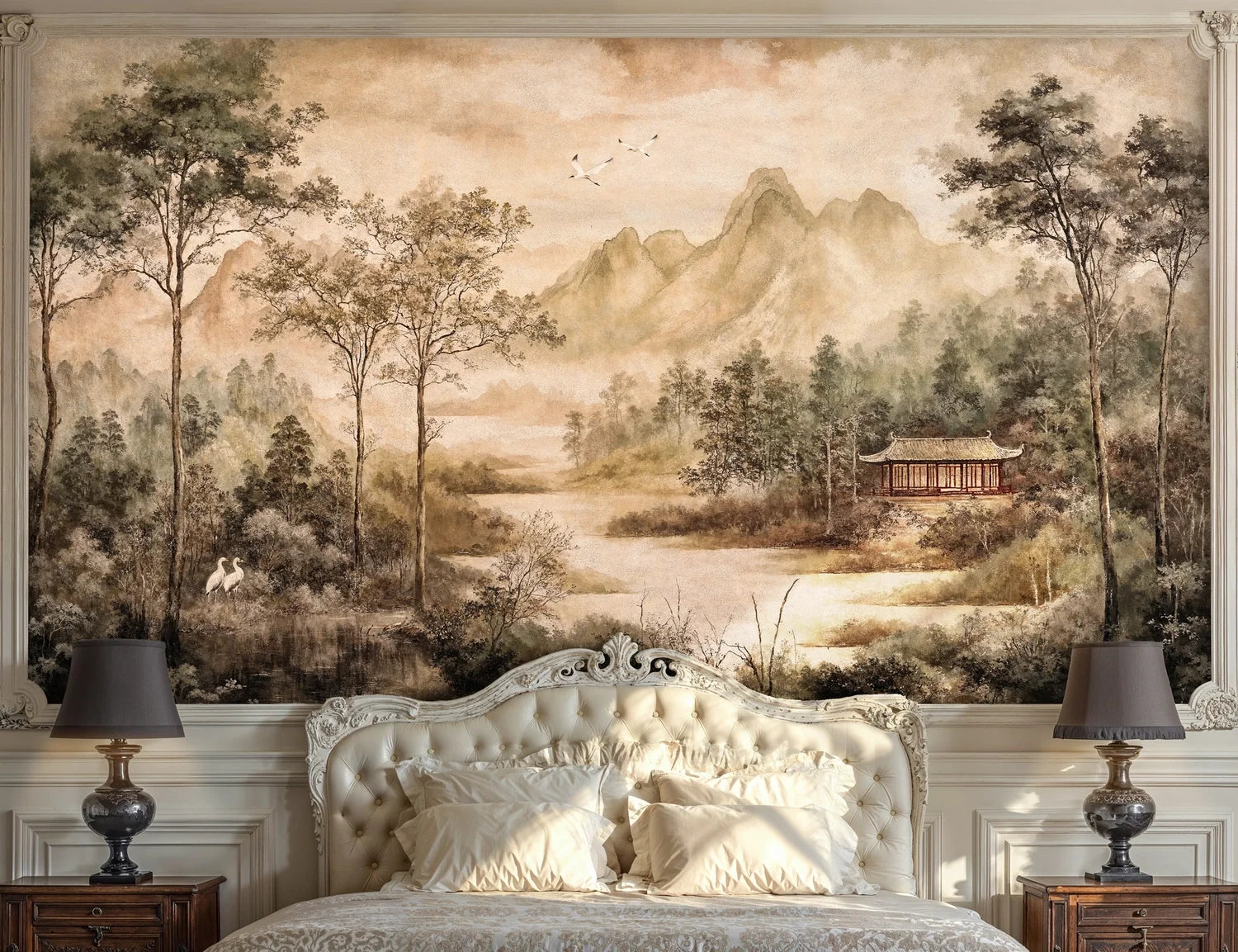Asian Mountain Sanctuary Wall Mural