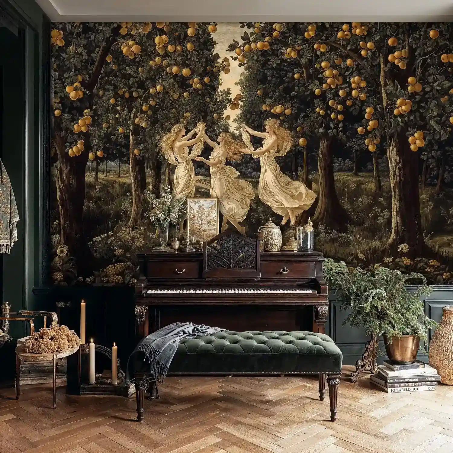 Dancing Muses in Grove Wall Mural