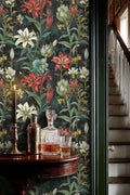 Midnight Botanical Wildflower Wallpaper