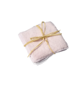 multiples lingettes blanche et rose avec un noeud de raphia