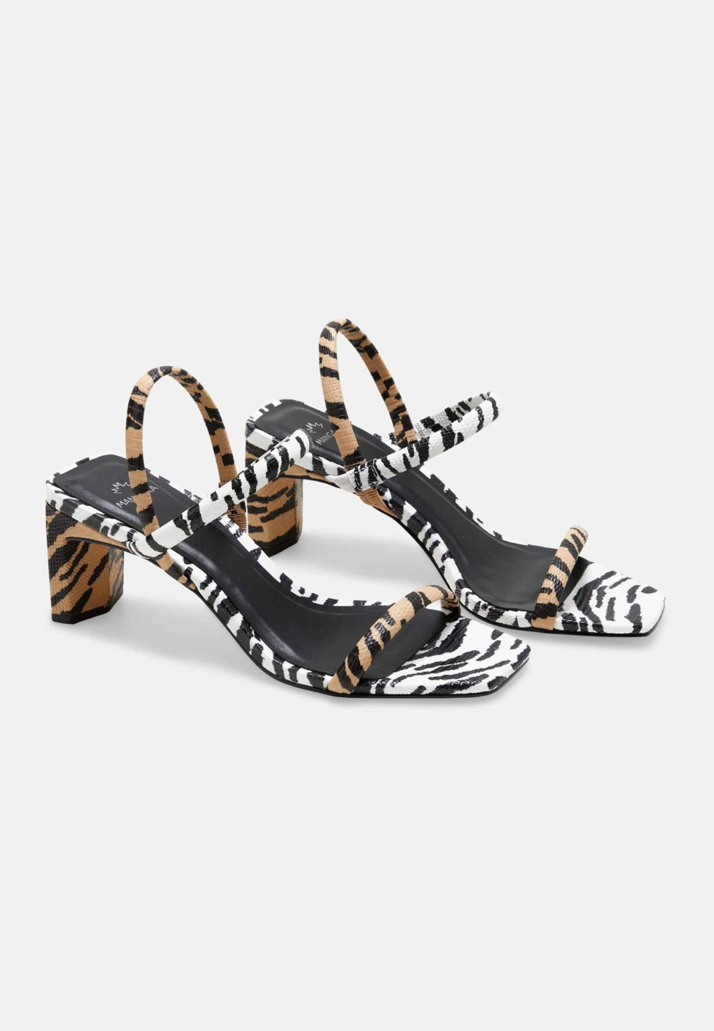 Palmito Animal Print Calf Leather Sandals – 6.5cm Block Heel
