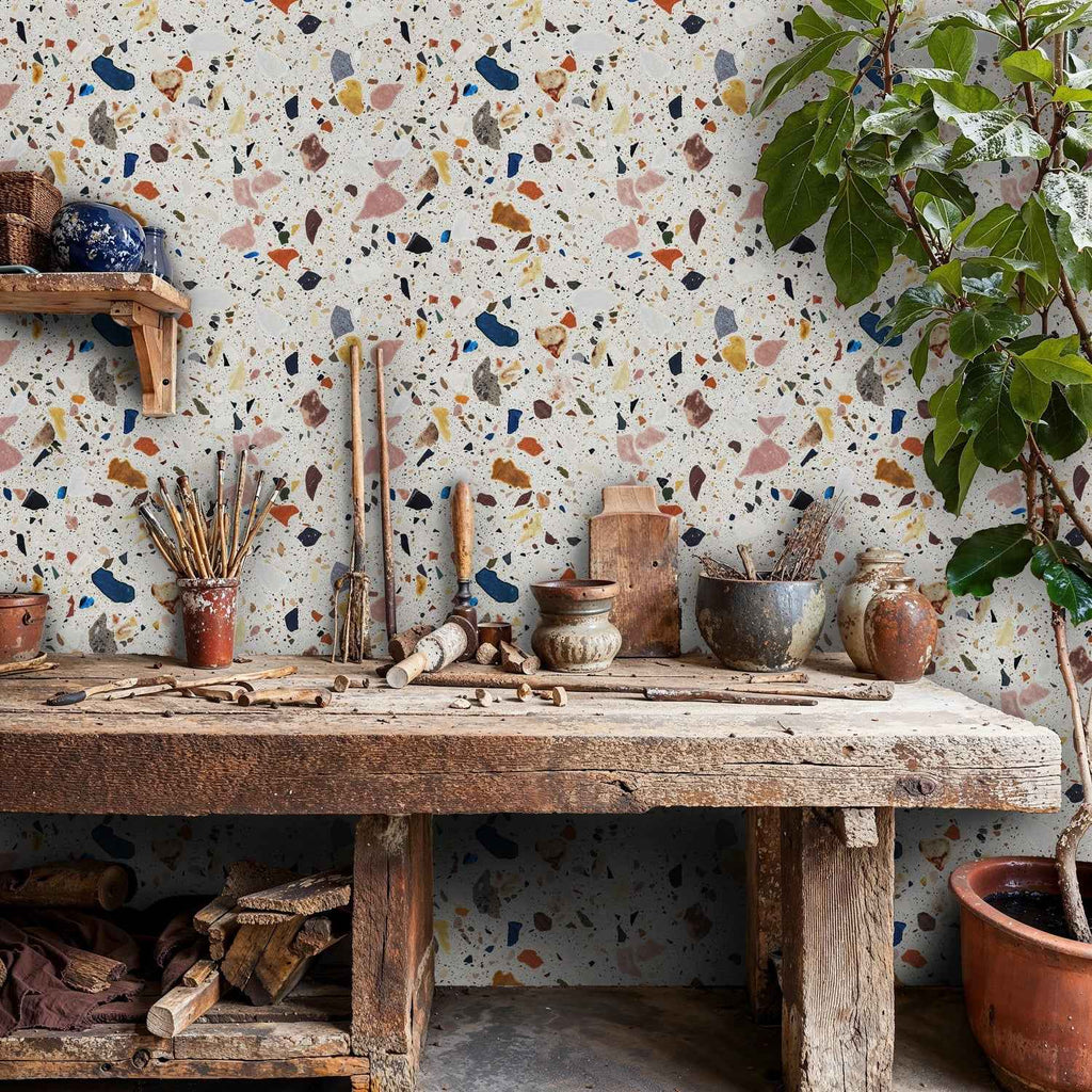 Vibrant Terrazzo Stone Wallpaper