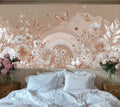 Butterflies and Wildflower Rainbow Wall Mural