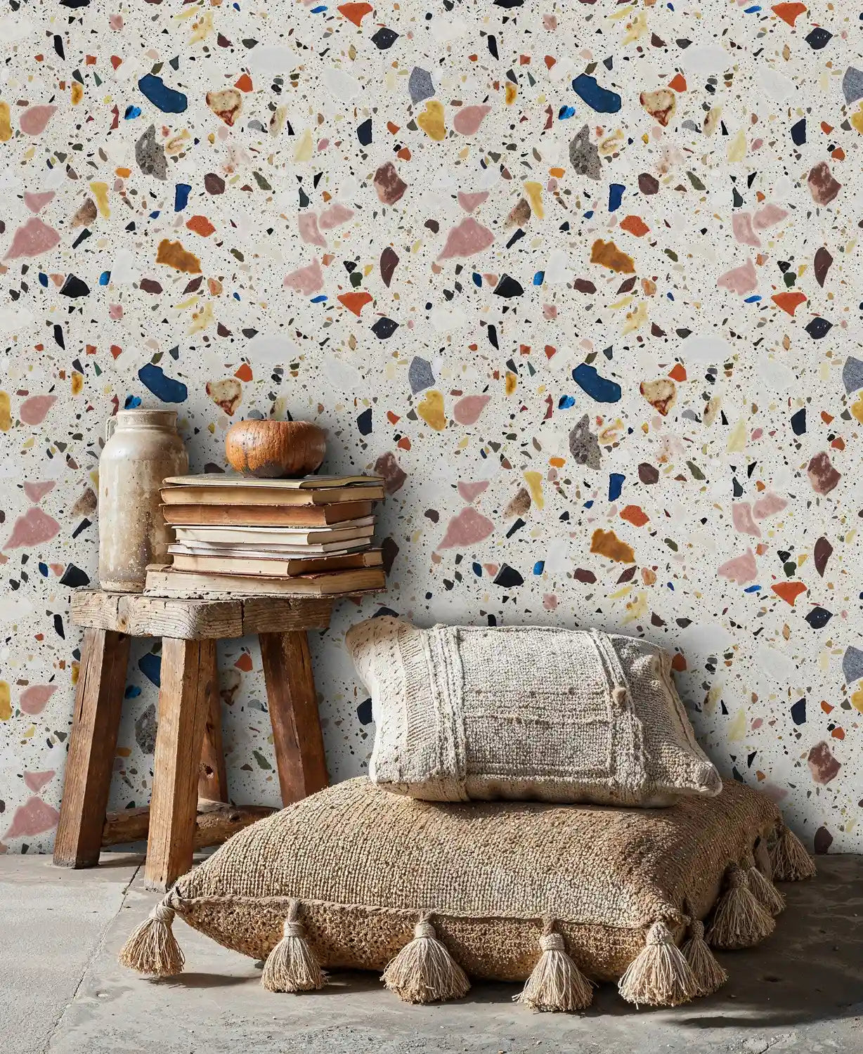 Vibrant Terrazzo Stone Wallpaper