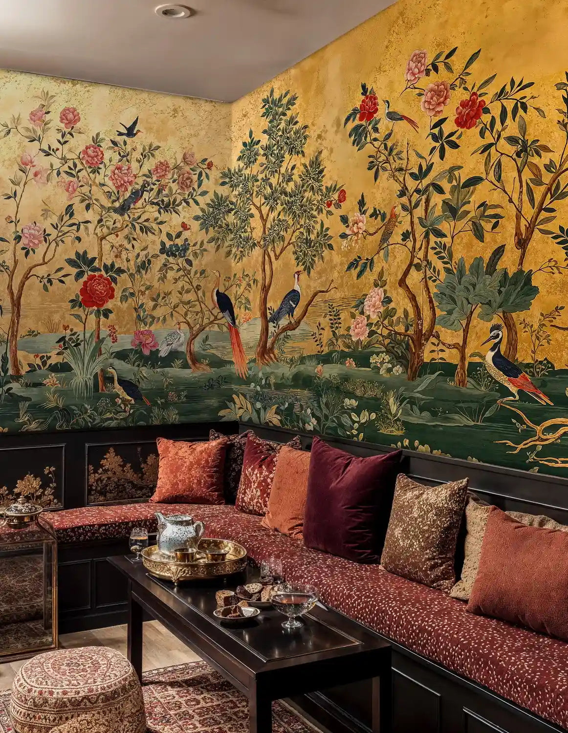 Chinoiserie Garden Birds Wall Mural