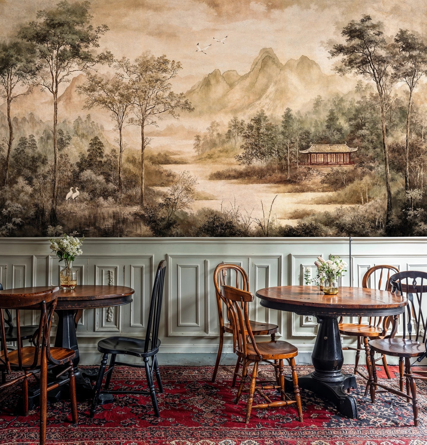 Asian Mountain Sanctuary Wall Mural